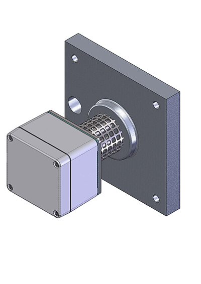 Flachbauform für Breitschlitzdüsen